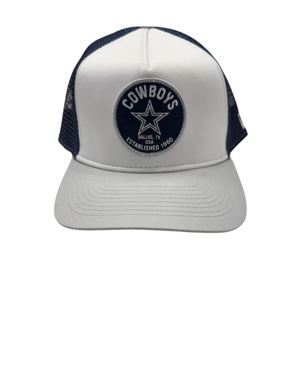 New Era Cowboys Trucker Hat - White and Navy